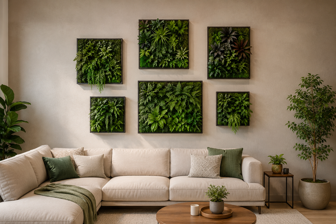 7 formas de decorar paredes aburridas con cuadros vegetales artificiales